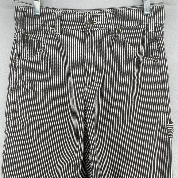 DICKIES Pants 28x32 Garyville Hickory Railroad Stripe Trouser Carpenter Cotton - Picture 4 of 15